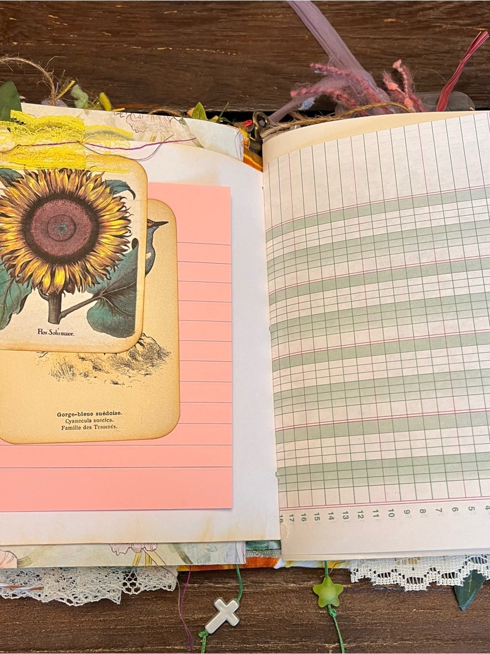 Bird Cardinal Junk Journal Faith Christian Floral Softcover 3 Signatures - Picture 13 of 16